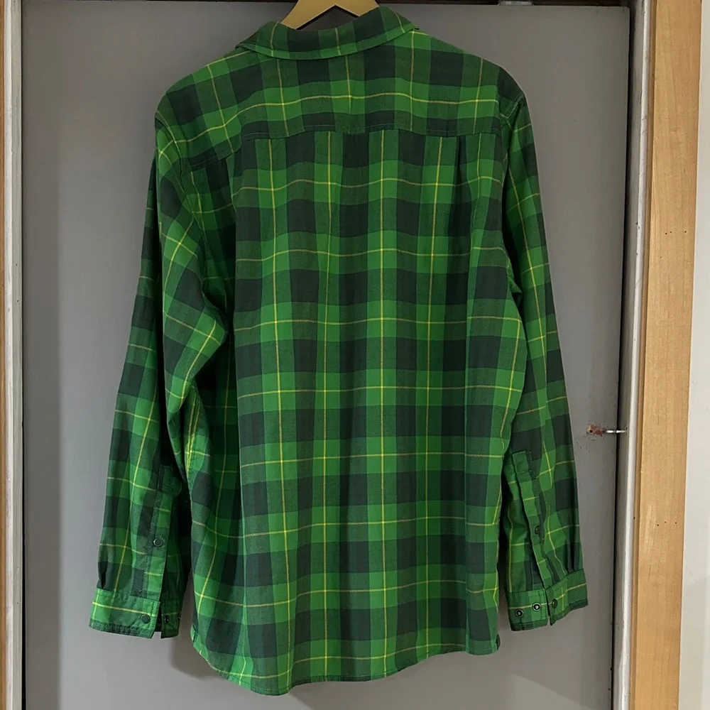 The North Face Green Plaid Snap Up Shirt